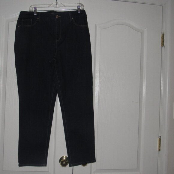 Chico's Denim - CHICO’S So Slimming Girlfriend Ankle Dark Wash Jeans Size 2.5 (US 14)